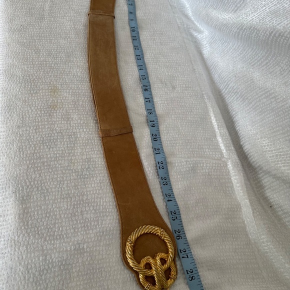 Raina, Wide Tan leather adjustable Belt main image 4